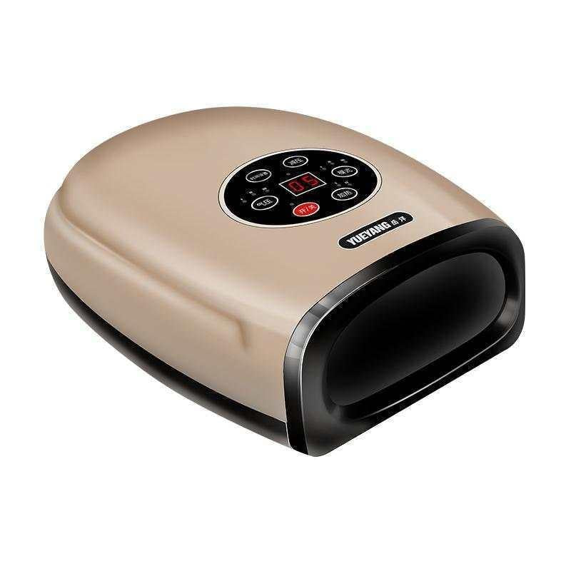 Hand Finger Joint Massager Wrist Palm Physiotherapy Mouse Meridian Acupoint Charging Amber Gold - Rose Red