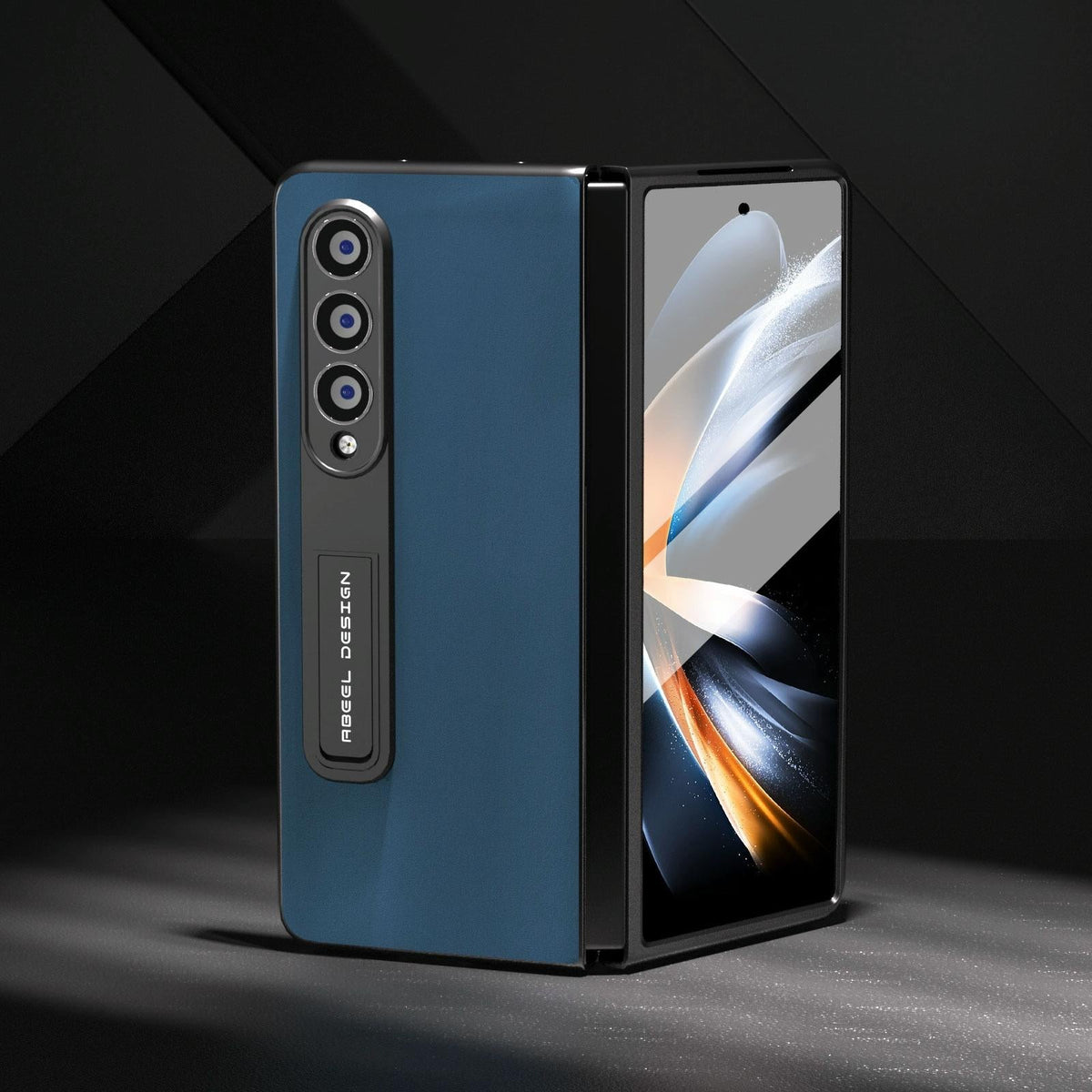 For Samsung Galaxy Z Fold4 5G Phone Case With Holder - Silky Soft Edge - Green