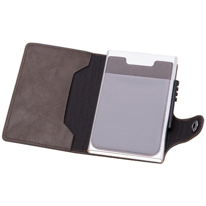 Rfid-blocking Leather Wallet with Card Slots - Coffee