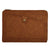 Premium Leather Business Laptop Bag With Zipper - Universal Fit - Coffee