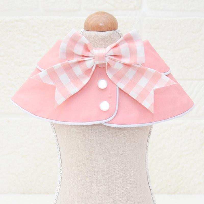 Pet Accessories Dog Small Shawl Bib Saliva Towel Triangle Scarf - Size L - Light Yellow