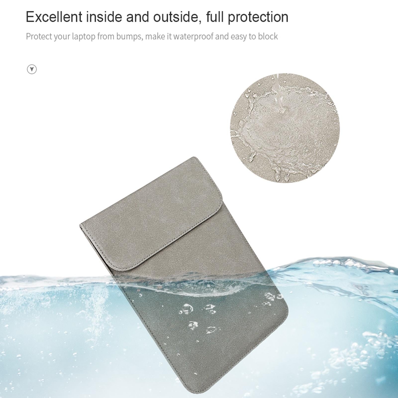 Ultra-thin Notebook Liner Bag - 14.1-15.4 Inch with Small Bag - Dark Grey