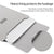 Lightweight Leather Computer Bag - 4-in-1 Portable - Fits 15.4 / 15.6 / 16.1 Inches - Grey