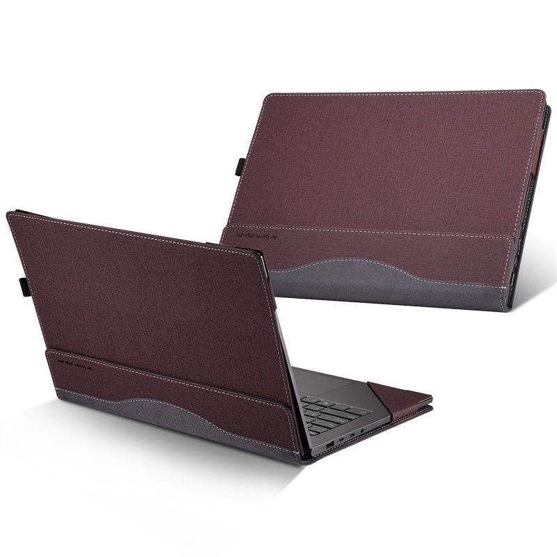 14 Inch Laptop Protective Case In Pu Leather For Ideapad C340 - Wine Red