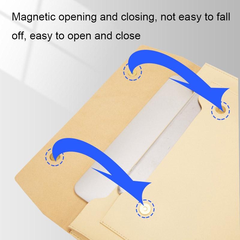 Waterproof Leather Laptop Liner Bag - 15 Inches 3-in-1 Design - Honeydet Oranges