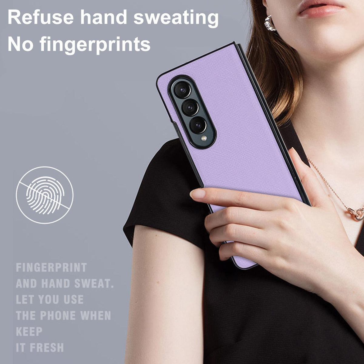 For Samsung Galaxy Z Fold4 5G Foldable Cross Pattern Phone Case - Compact Design - Green