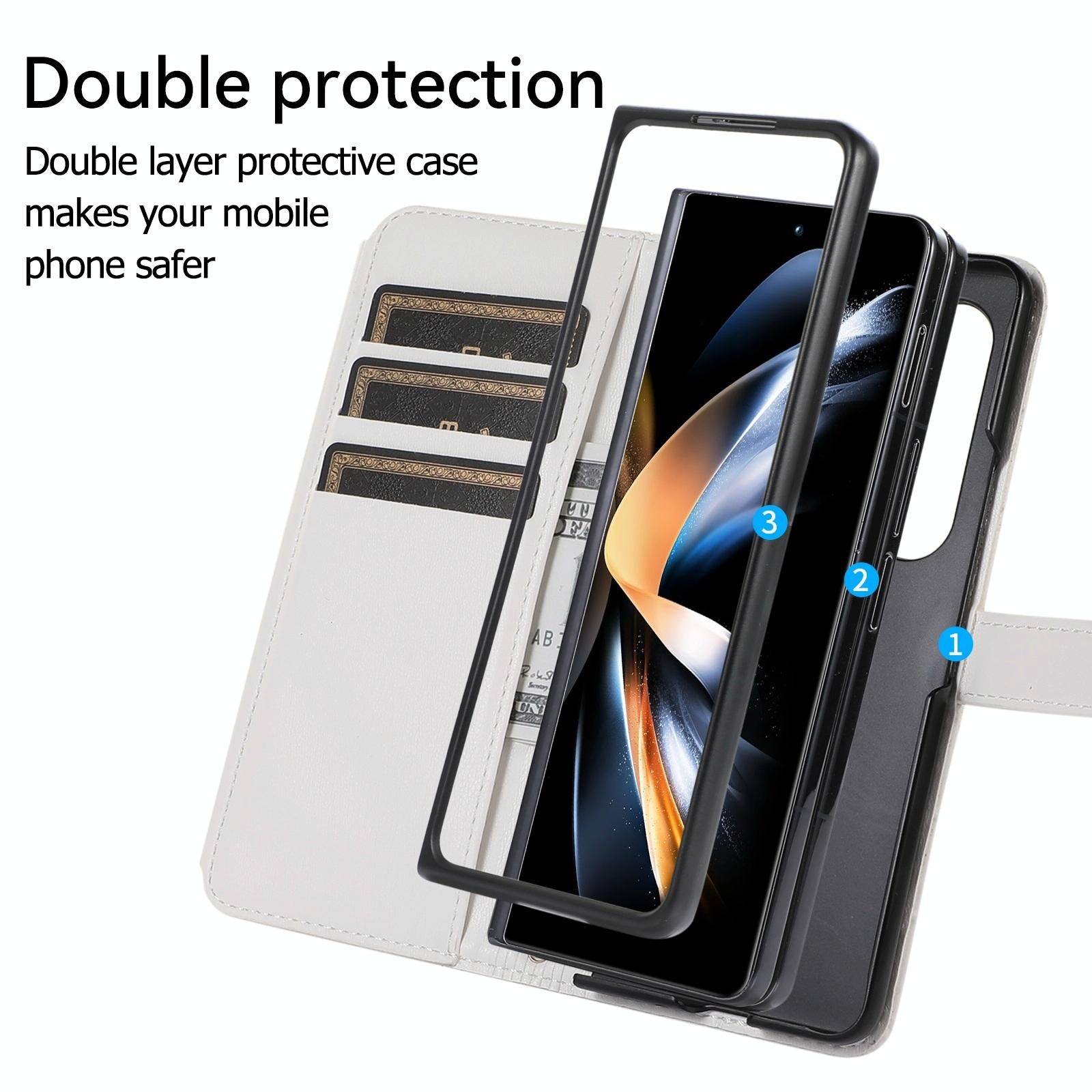 For Samsung Galaxy Z Fold4 5G Foldable Diamond Lattice Phone Case - Dark Green