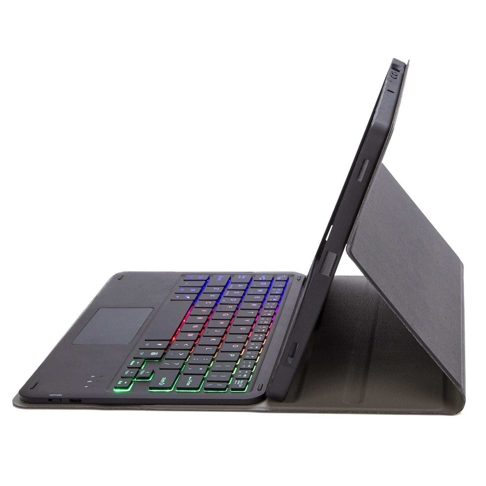 Bluetooth Keyboard Leather Case For Ipad Air / Pro 11 - Touch Pad Backlight Pen Slot - Rose Gold