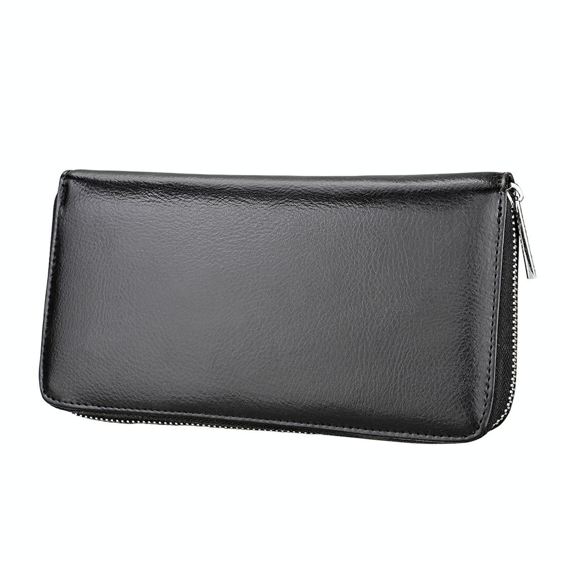 Leather Rfid Passport & Card Holder - Compact - Coffee