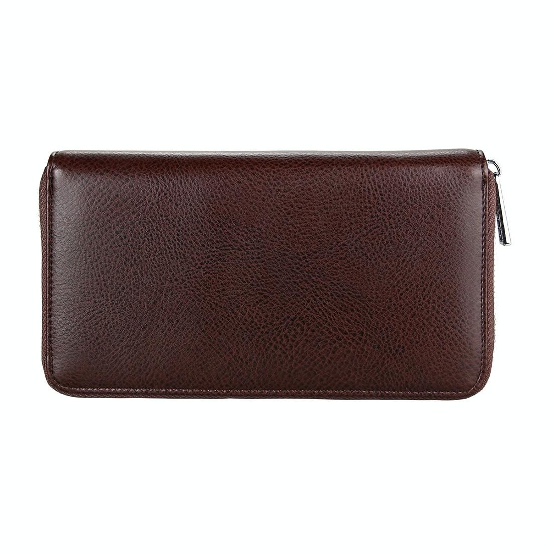 Leather Rfid Passport & Card Holder - Compact - Coffee