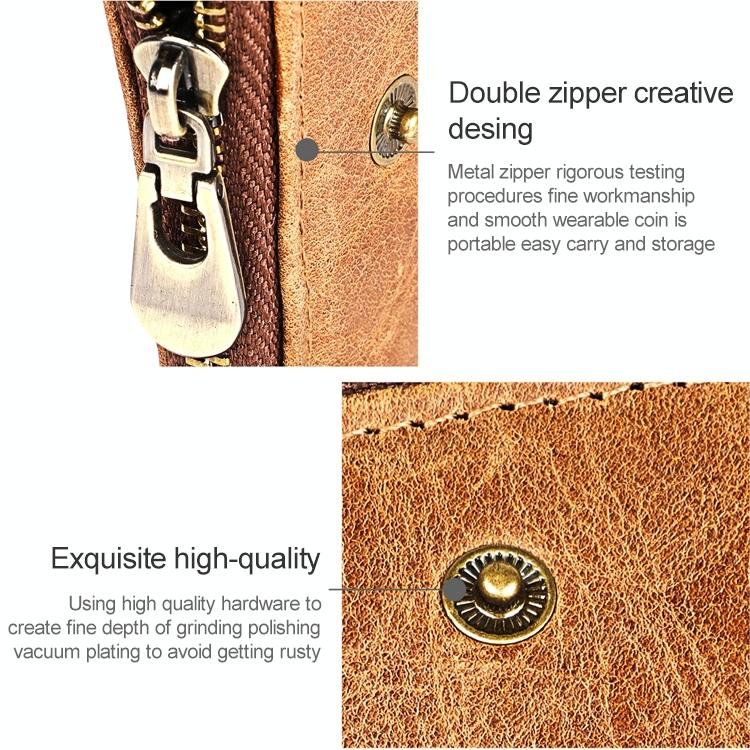Men Leather Rfid Wallet - Antimagnetic - Coffee