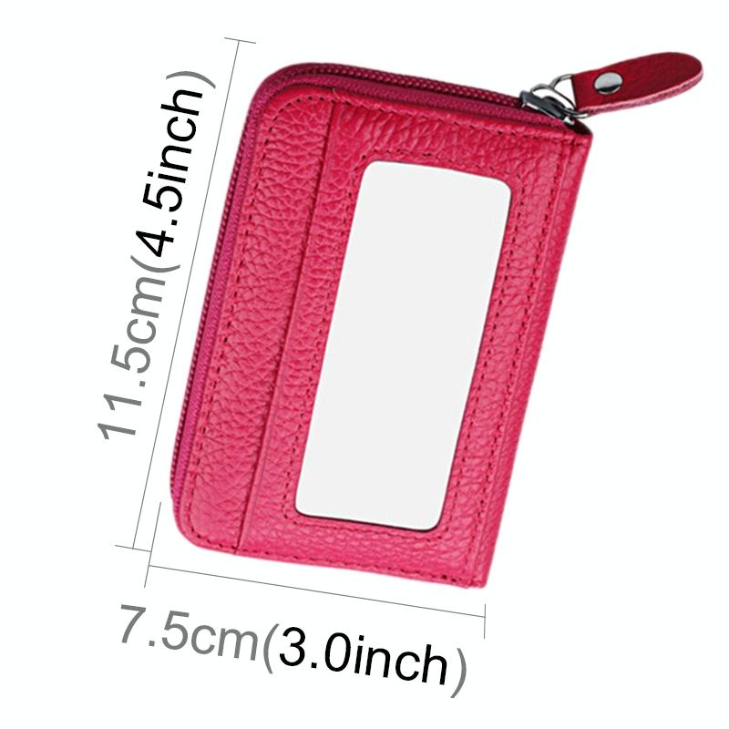 12-slot Leather Rfid Blocking Card Holder Wallet - Coffee