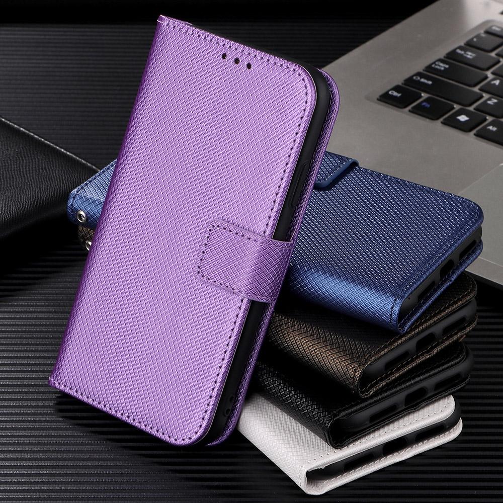 For Samsung Galaxy Z Fold4 5G Textured Leather Phone Case - Blue
