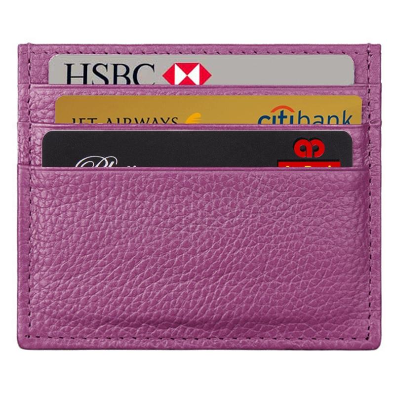 Leather Rfid Card Holder - Blocking - Coffee