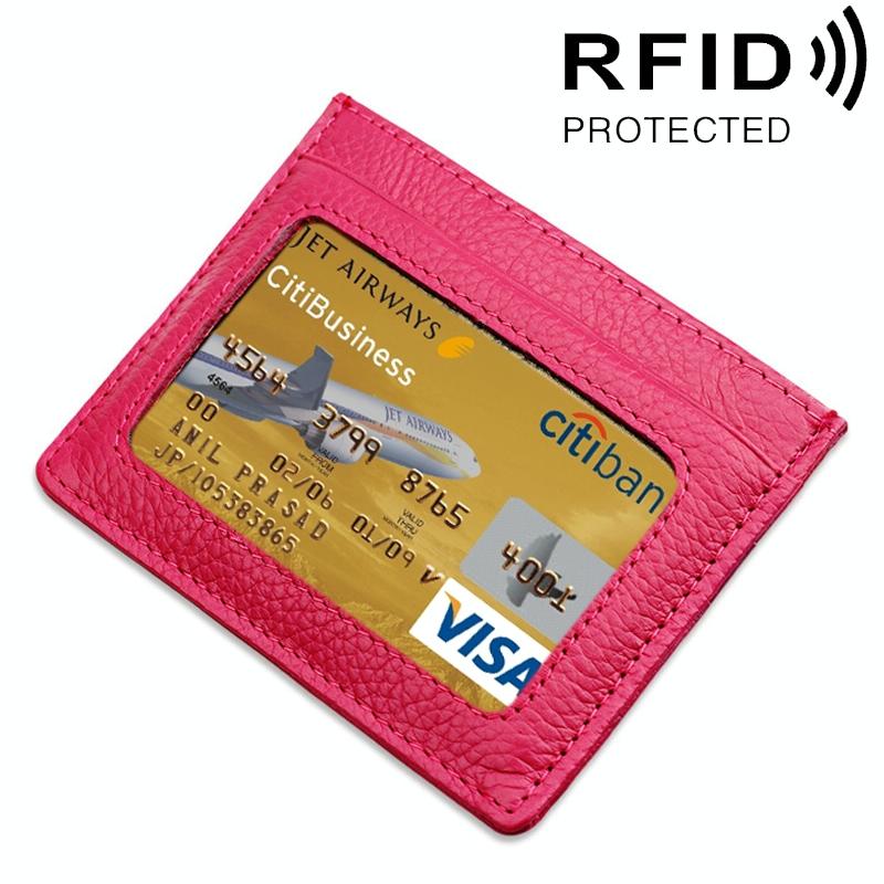 Leather Rfid Card Holder - Blocking - Coffee