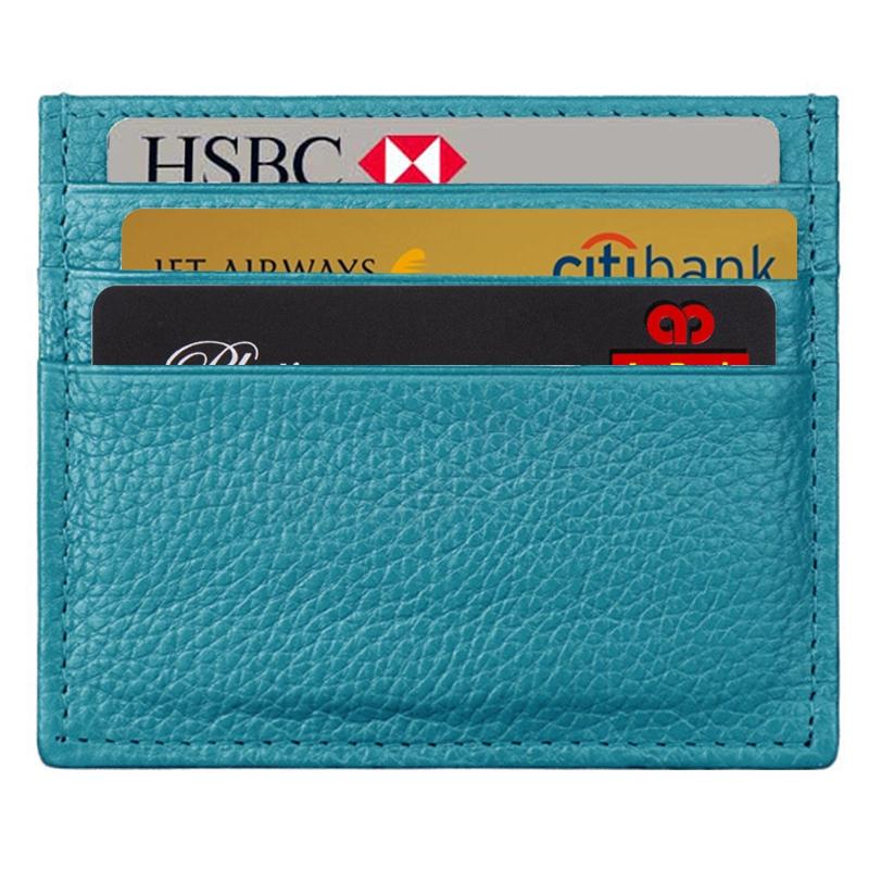 Leather Rfid Card Holder - Blocking - Coffee