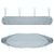 Waterproof Retractable Canopy for Outdoor Patio - 4m Size - Grey