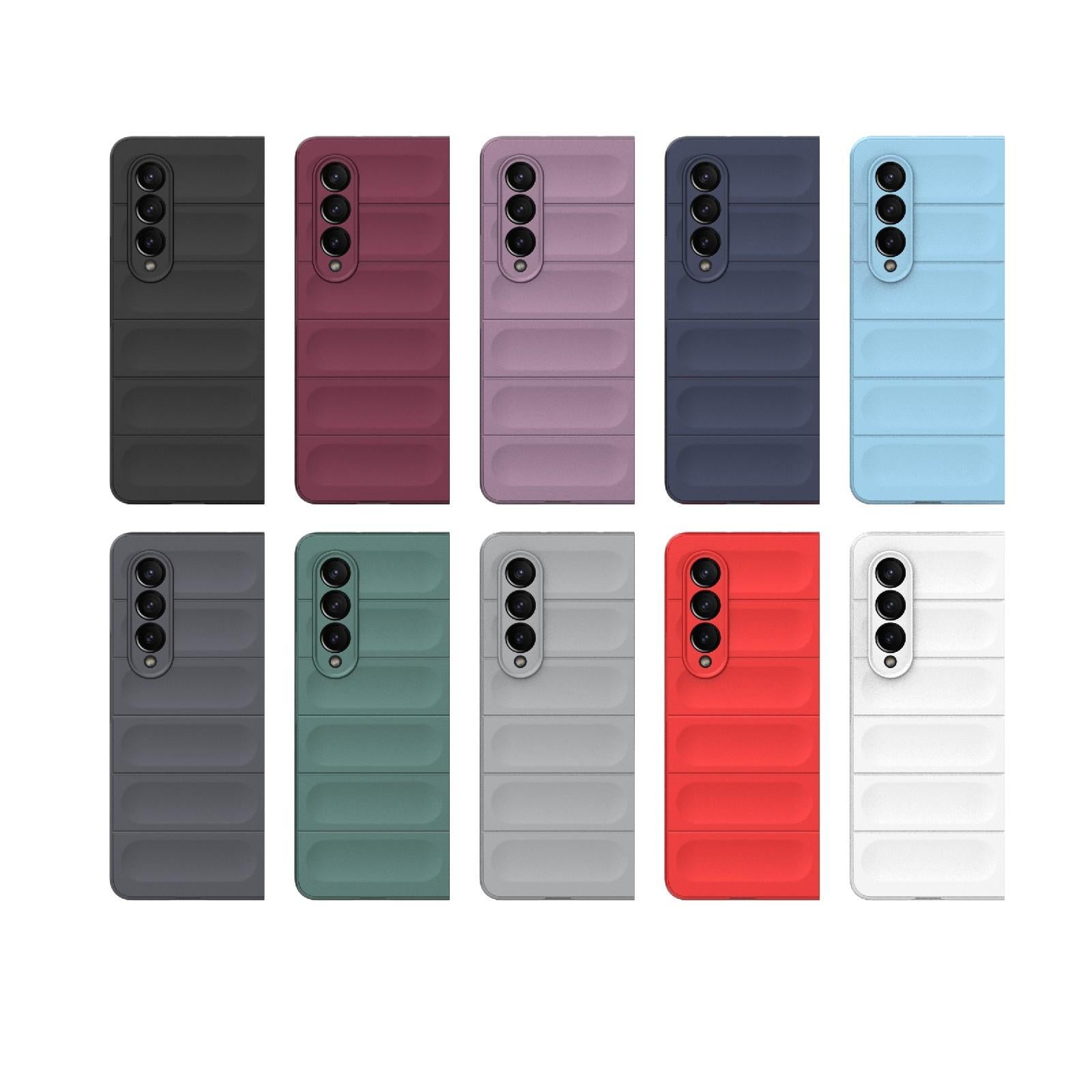 For Samsung Galaxy Z Fold4 5G Foldable Shockproof Phone Case with Magic Shield - Slim Design - Grey