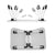 Adjustable Folding Laptop Desk - Non-slip W-shaped Legs Square Pattern Portable Cloud Design - Hcb5115C
