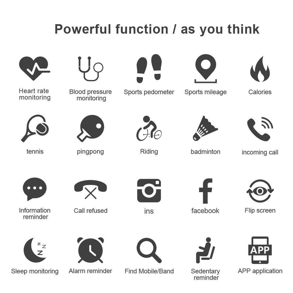 Waterproof Tft Smart Bracelet With Call / Heart / Sleep / Bp Monitoring And Sedentary Reminder - Coffee