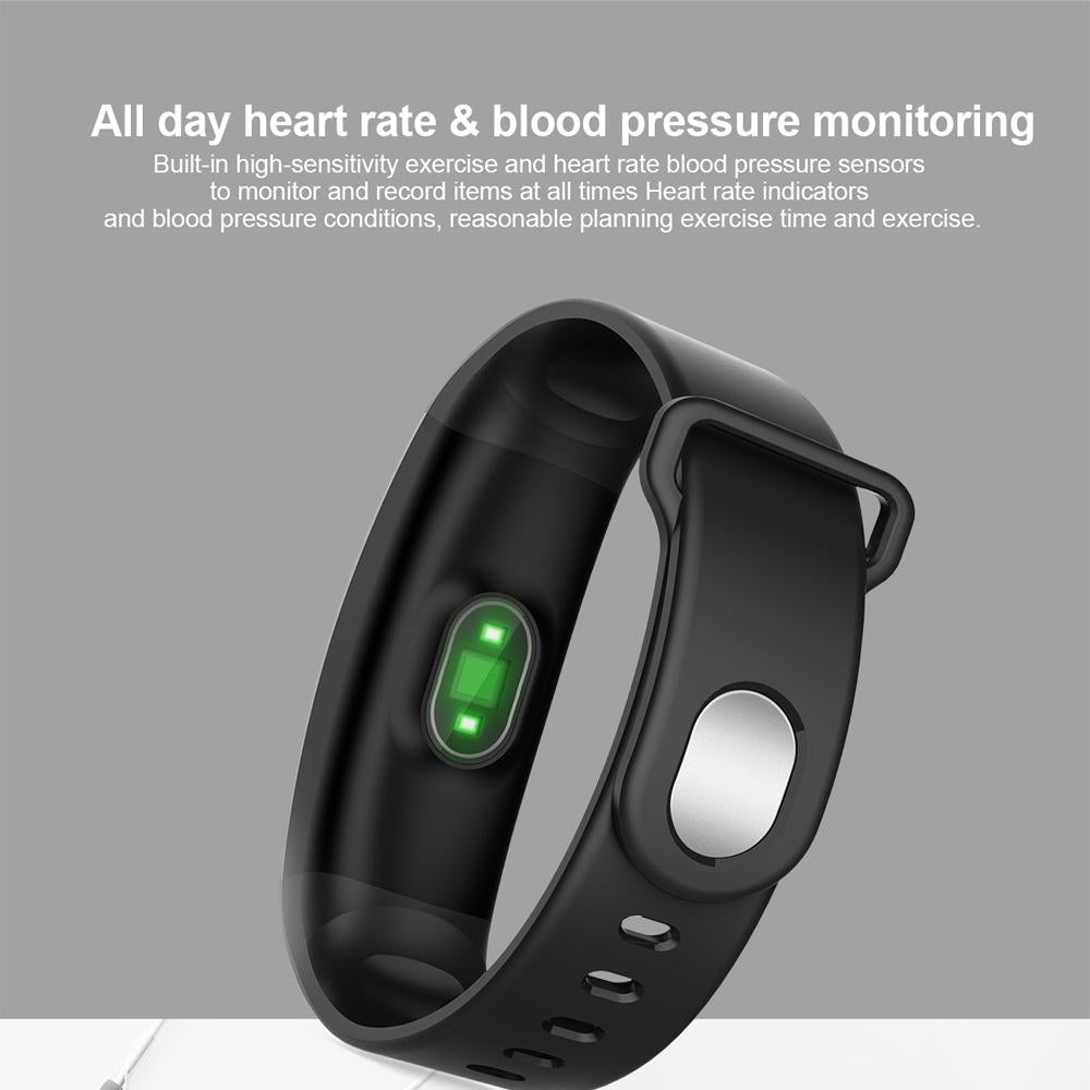 Waterproof Tft Smart Bracelet With Call / Heart / Sleep / Bp Monitoring And Sedentary Reminder - Coffee