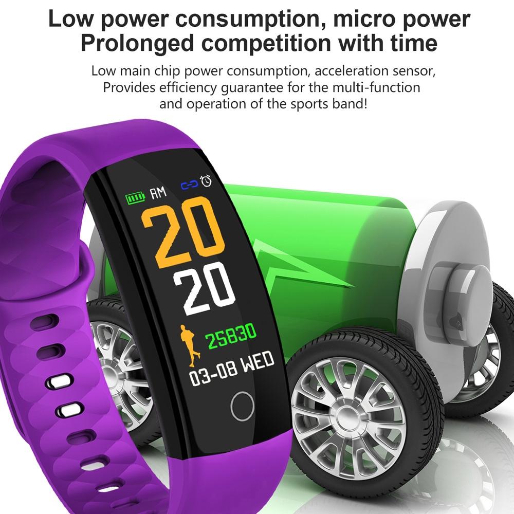 Waterproof Tft Smart Bracelet With Call / Heart / Sleep / Bp Monitoring And Sedentary Reminder - Coffee