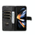 For Samsung Galaxy Z Fold4 5G Leather Phone Case - Smooth Calf Texture - Blue