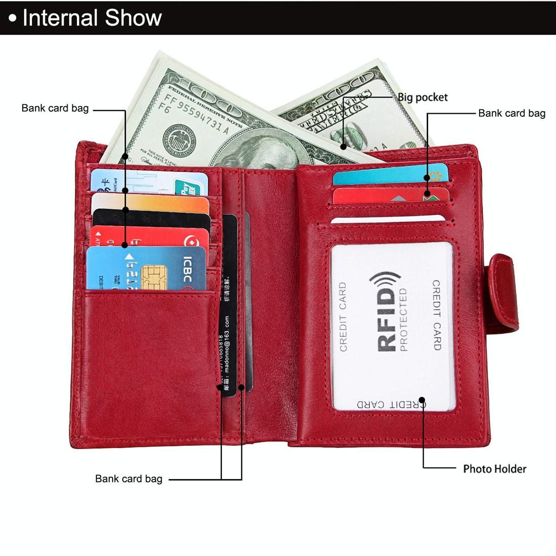 Men Rfid Leather Passport Wallet - Compact & Secure - Coffee