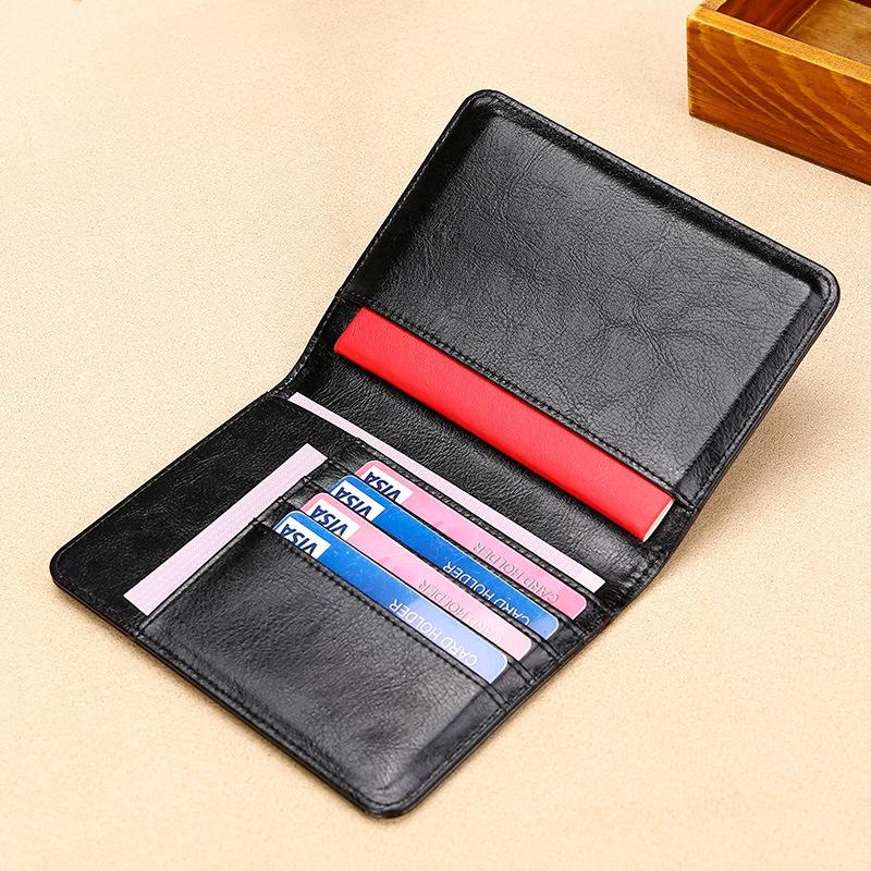 Leather Rfid Passport Holder - Compact and Secure - Coffee