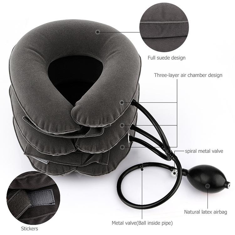 Full Cashmere Cervical Traction Instrument Neck Massage & Support - Coffee