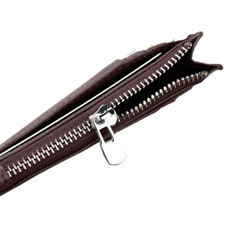 Leather Rfid Blocking Card Holder Wallet - Cowhide - Coffee