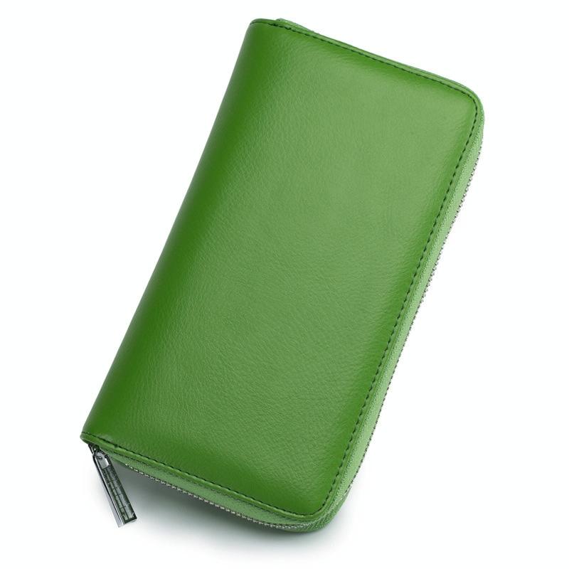 Leather Rfid Card Holder Wallet - Blocking - Coffee