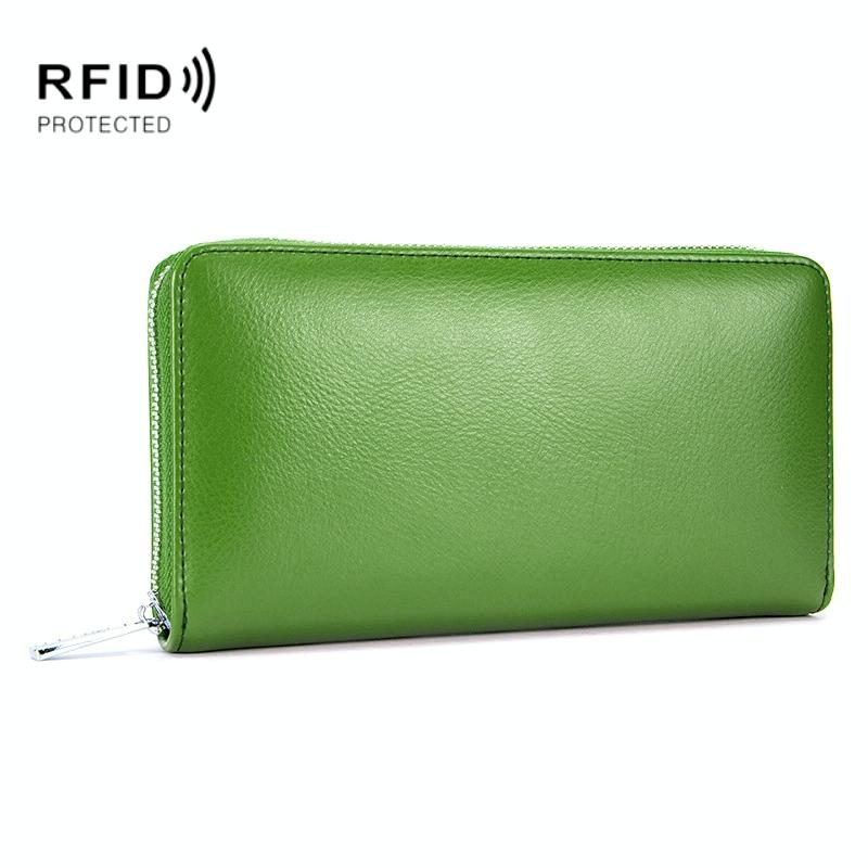 Leather Rfid Card Holder Wallet - Blocking - Coffee