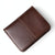 Oilskin Leather Rfid Change Purse - Brown - Coffee