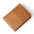Oilskin Leather Rfid Change Purse - Brown - Coffee