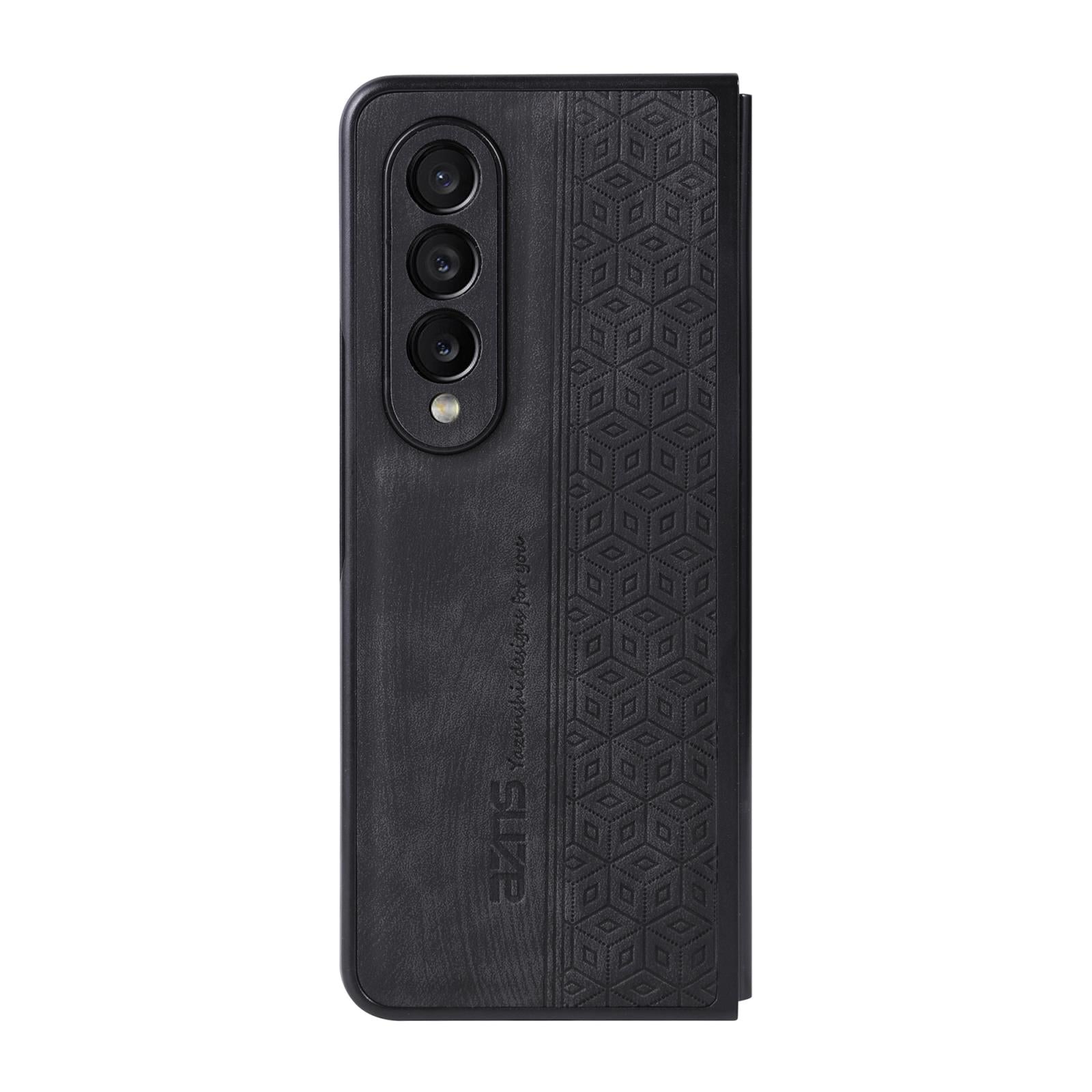 For Samsung Galaxy z Fold4 5G Embossed 3d Skin Texture Phone Case - Sleek Design - Sapphire Blue