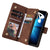 For Samsung Galaxy Z Fold4 5G Frosted Leather Zip Wallet - Compact And Stylish - Wine Red