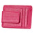 Leather Rfid Blocking Card Holder Wallet with 3 Slots and Pocket - Coffee