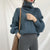 Solid Colour Turtleneck Outer Wear Pullover Casual Sweater Beige - Free Size - Coffee Free Size