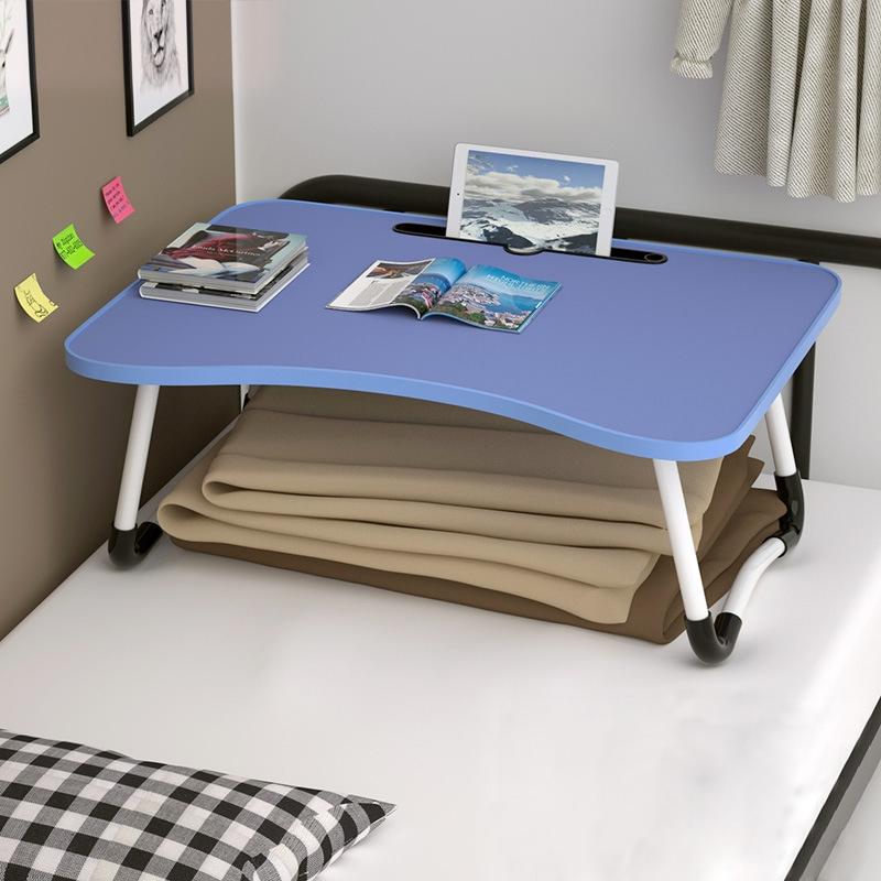 Adjustable Folding Laptop Desk with Non-slip Legs and Card Slot - With Card Slot