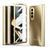 For Samsung Galaxy Z Fold4 5G Foldable Electroplated Case - Champagne Gold