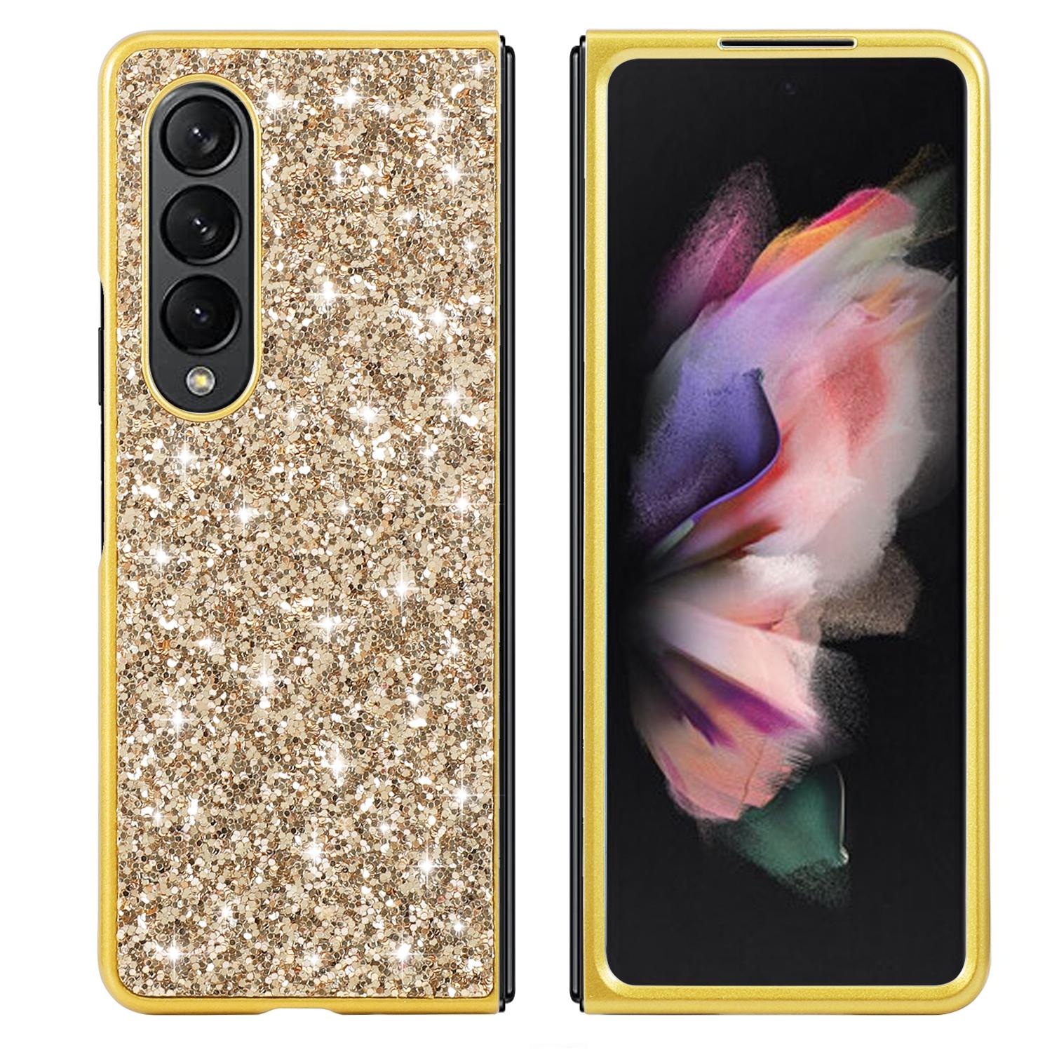 For Samsung Galaxy Z Fold4 5G Glitter Tpu Shockproof Case - Black