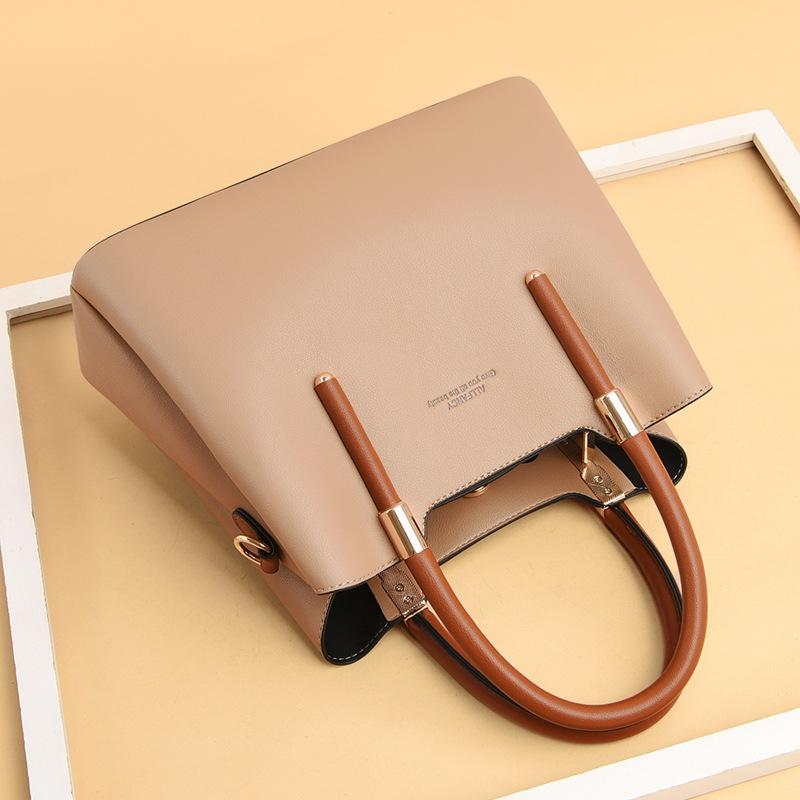 Stylish Bean Sand Tote Bag High Capacity - Bean Sand