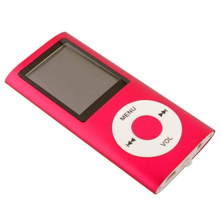 1.8 Inch Metal Mp4 Player + 16G Tf Card + Earphone + Cable - Red - With 8G Tf Card+Earphone+Cable