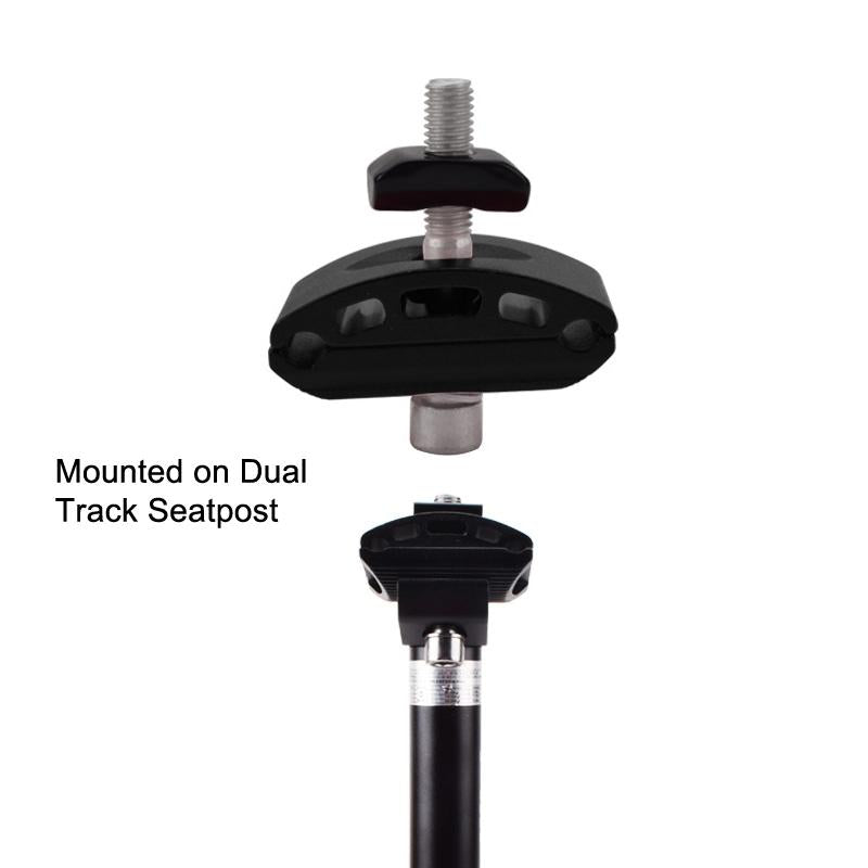 Universal Bike Seat Clamp With Screw Connector - Double Rail Gold