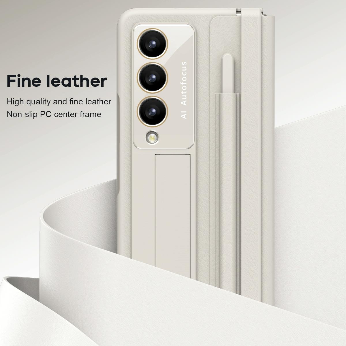 For Samsung Galaxy Z Fold4 5G Phone Case With Pen Slots - Full Coverage - Blue