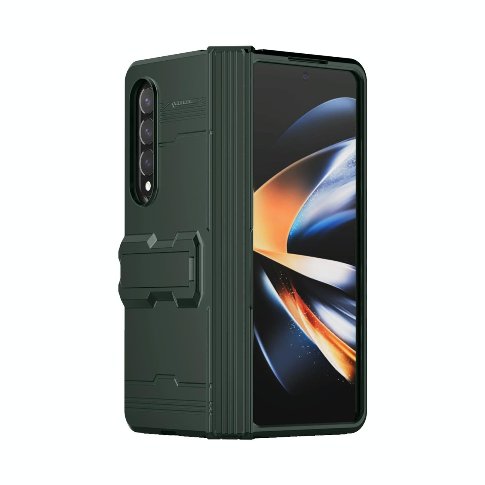 For Samsung Galaxy Z Fold4 5G Anti-Fall King Kong Phone Case - Silver