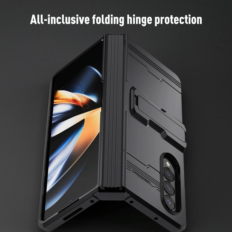 For Samsung Galaxy Z Fold4 5G Anti-Fall King Kong Phone Case - Silver