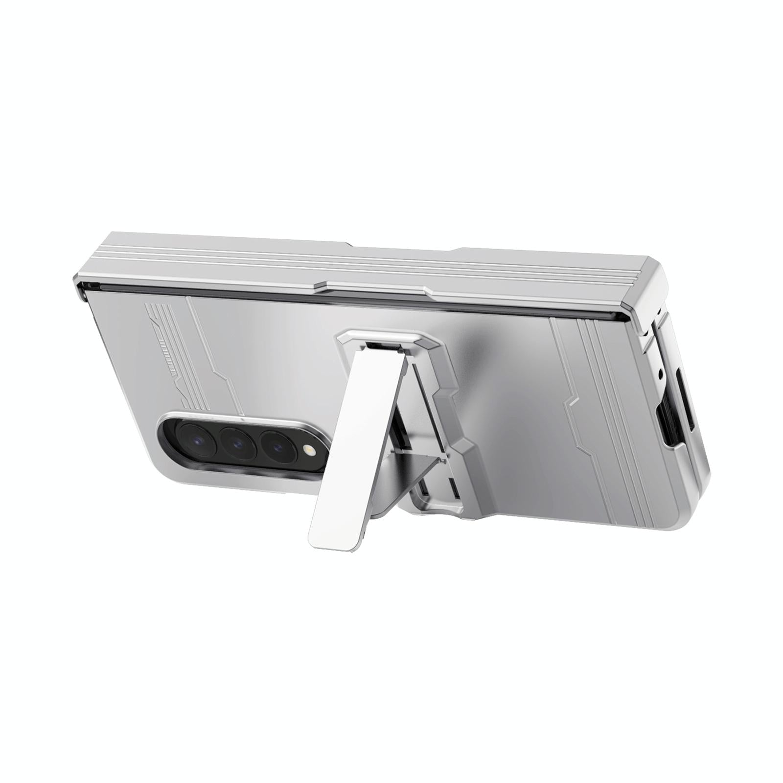 For Samsung Galaxy Z Fold4 5G Anti-Fall King Kong Phone Case - Silver