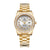 Men Quartz Watch With Diamond-Encrusted Roman Numeral Dial